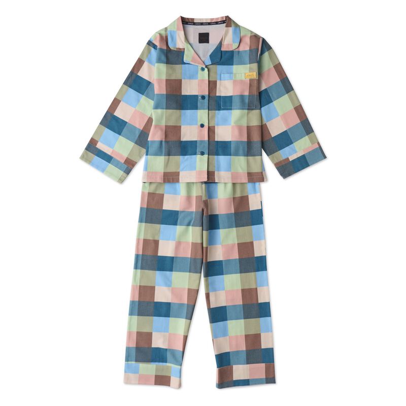 Kip&Co Woodlands Tartan Flannelette Long Sleeve Shirt & Pant Pyjama Set image number 0